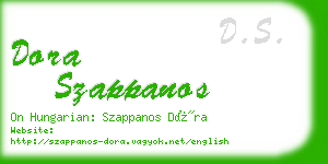 dora szappanos business card